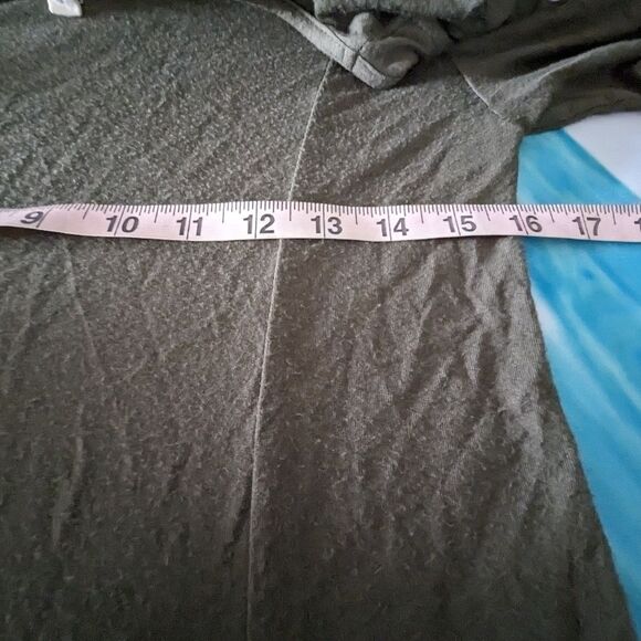 Pistachio Green Tunic Dress S L/S Casual T-shirt Dress Pockets Earth Girl Bohemi - Picture 6 of 6